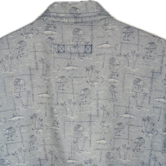 L.L. Bean Vented Fishing Shirt Light Blue Short Sleeve Button Down - Large Reg - Picture 5 of 6